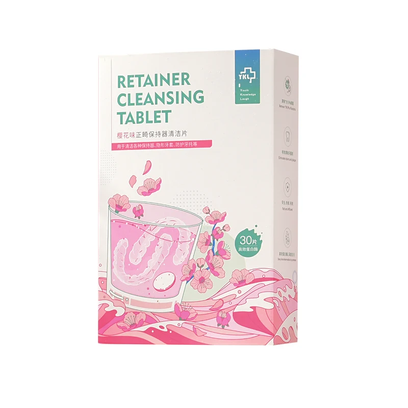 Y-Kelin New Package Orthodontic and Denture Cleaning Tablets Remove Bacteria Bad Odors Discoloration Stains Plaque 30/96 Tabs thumbnail 6