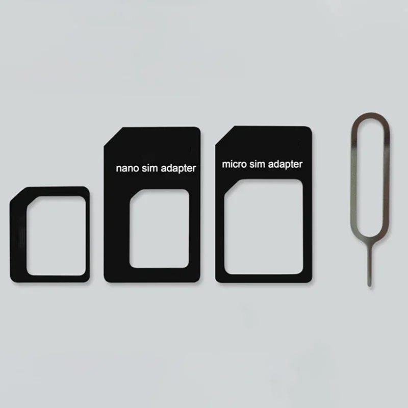 Micro Nano SIM Card Adapter 4 In 1 Micro Sim Adapter With Eject Pin Key Mobile Phone SIM Holder Set thumbnail 4