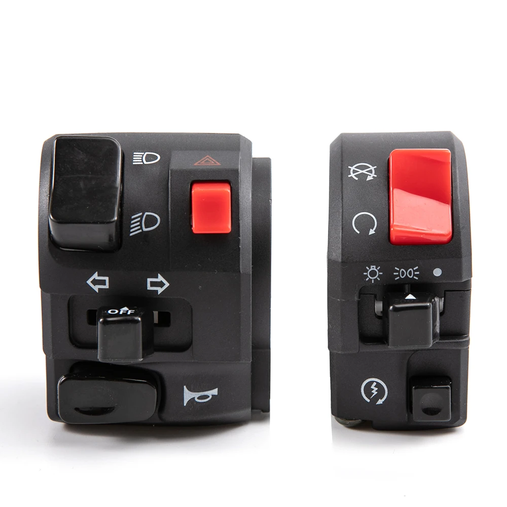 7/8" 22mm Motorcycle Switches Motorbike Horn Button Turn Signal Electric Fog Lamp Light Start Handlebar Controller Switch thumbnail 5