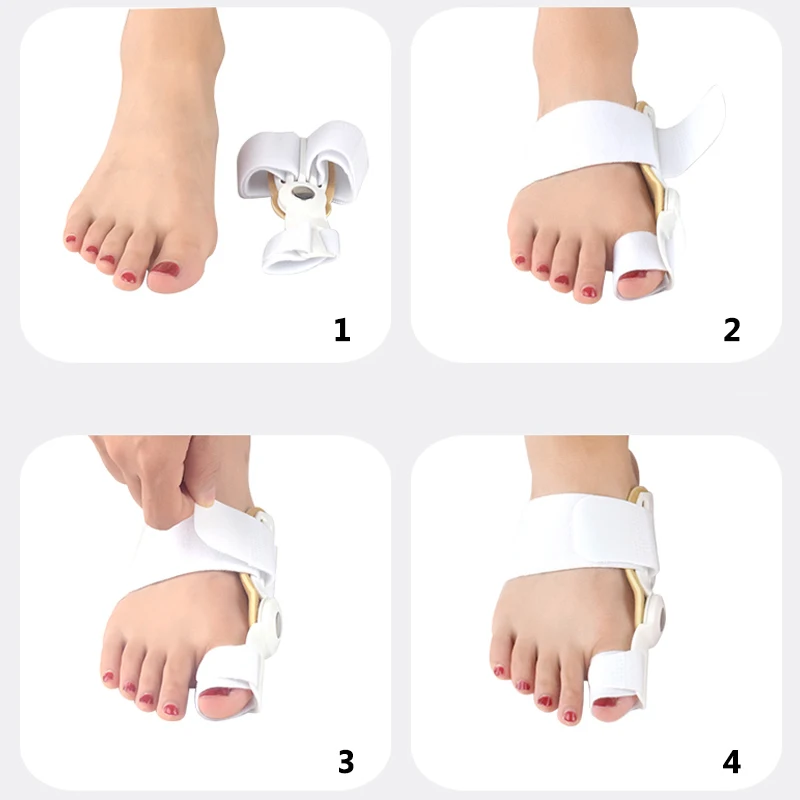 2Pcs Hallux Valgus Corrector  Bunions  For Toes Corrector Foot Finger Separator Toe Separator Foot Care Haluksy Bunion Corrector thumbnail 4