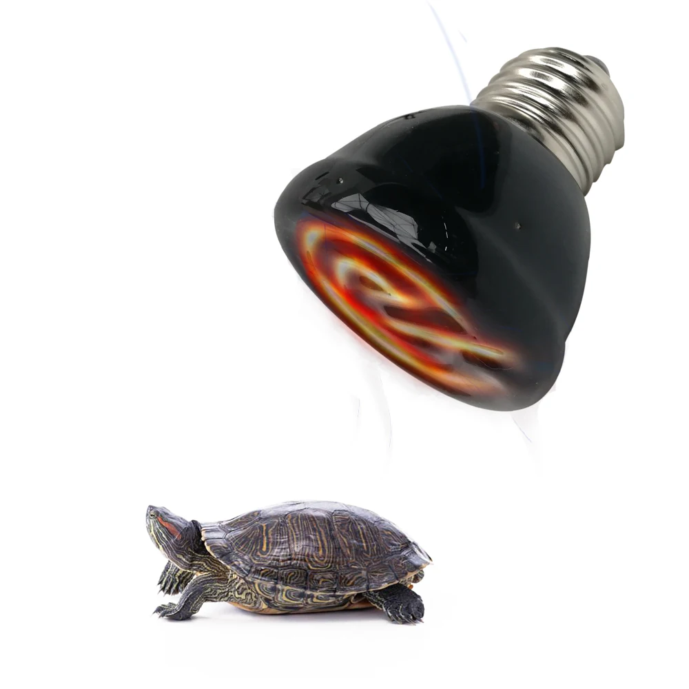 220V Far Infrared Heating Lamp Black Ceramic Emitter Light E27 Pet Warmer Bulb Brooder Chickens Tortoise Lizard Reptile Light thumbnail 2