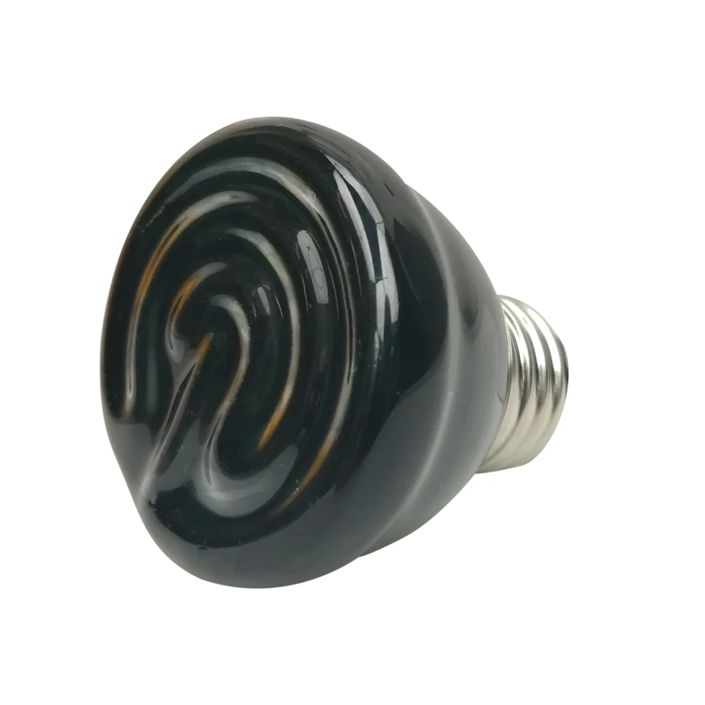 220V Far Infrared Heating Lamp Black Ceramic Emitter Light E27 Pet Warmer Bulb Brooder Chickens Tortoise Lizard Reptile Light thumbnail 6