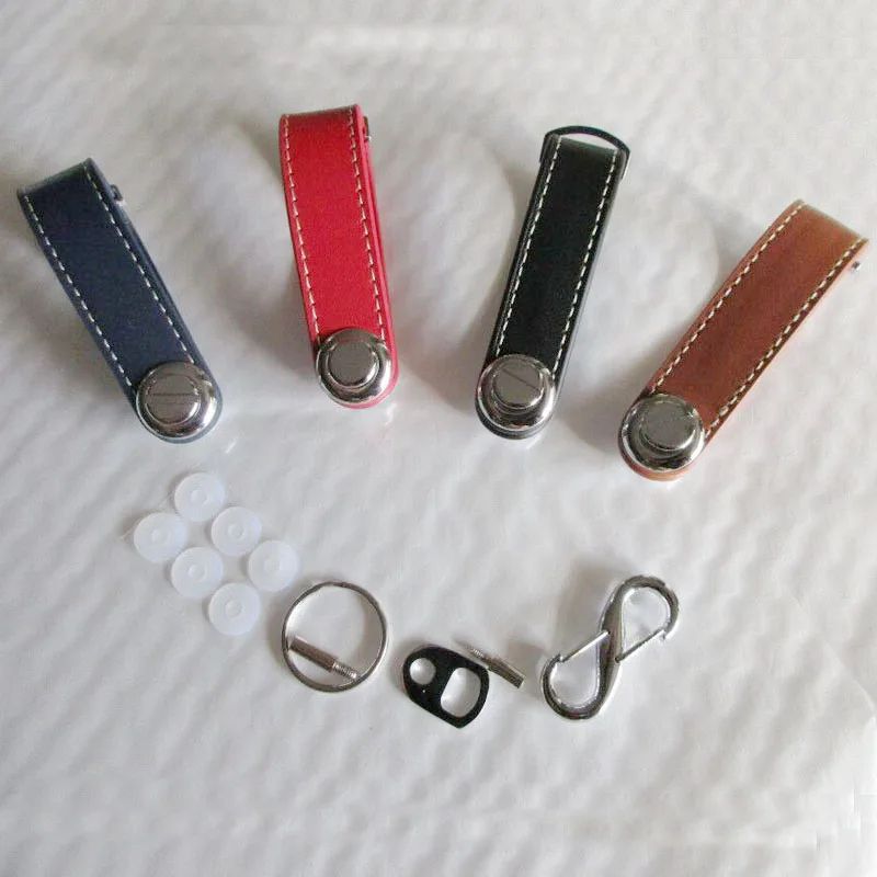 Car Key Pouch Bag Case Wallet Holder Chain Key Wallet Ring Organizer Smart Leather Keychain Collector Housekeeper EDC Pocket Key thumbnail 3