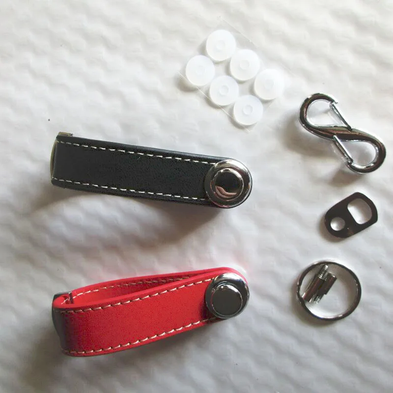 Car Key Pouch Bag Case Wallet Holder Chain Key Wallet Ring Organizer Smart Leather Keychain Collector Housekeeper EDC Pocket Key thumbnail 6