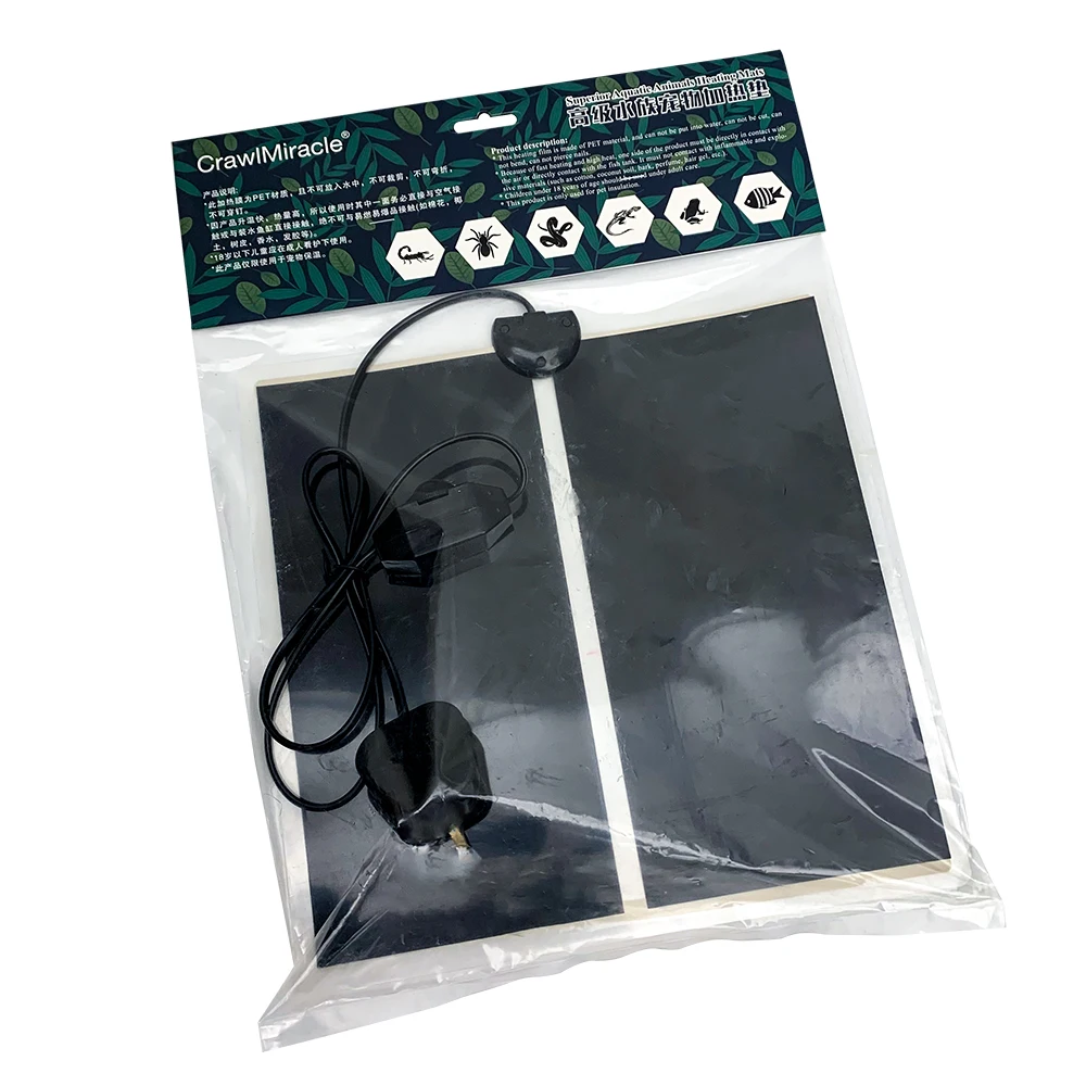 Reptile Heat Mat With Adjustable Temperature Controller Heating Pad For Terrarium Climbing Tortoise Lizard Spider EU Plug 5w-35w thumbnail 2