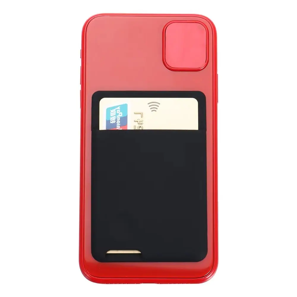 Universal Self-Adhesive Sticker Card Sleeves Phone Wallet Case Stick On ID Credit Card Holder Elastic Silicone Cellphone Pocket thumbnail 5
