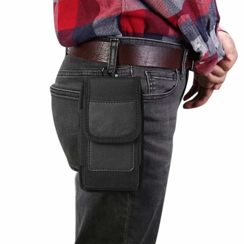 Mobile Phone Holster Belt Case with Hook Loop 3.5-6.3 inch For iPhone Samsung Xiaomi Huawei HTC Phone Pouch Waist Bag Cover Case thumbnail 2