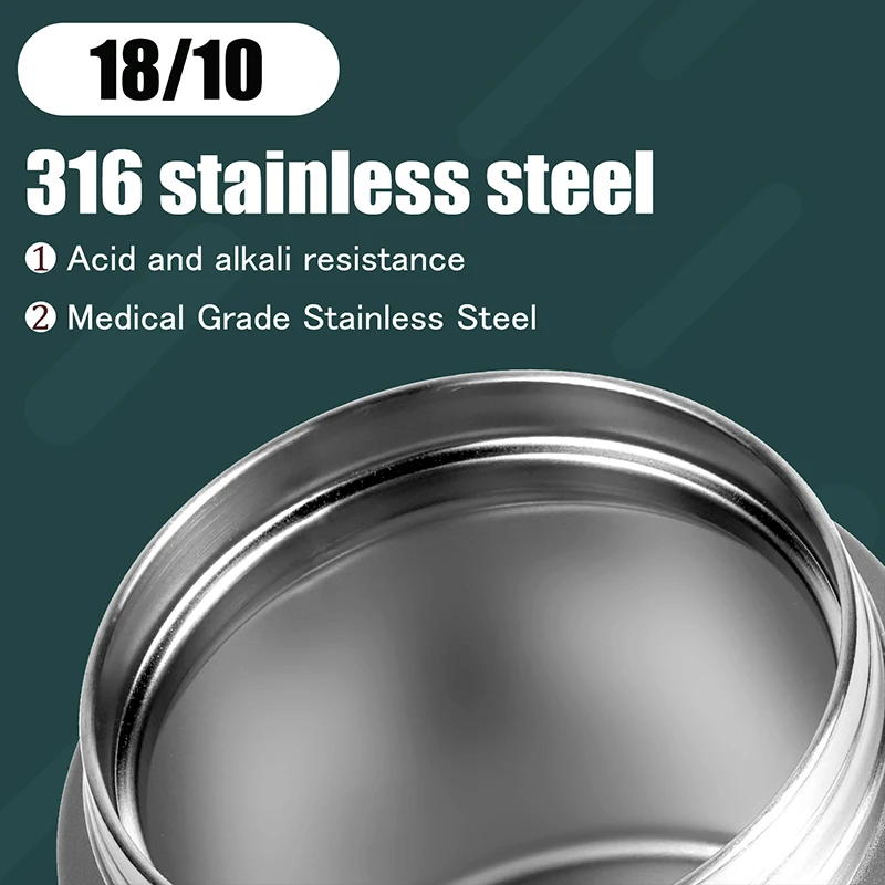 FEIJIAN Food Thermos Vacuum Lunch Box 316 Stainless Steel  Lunch Container 750ML Free Spoon thumbnail 3
