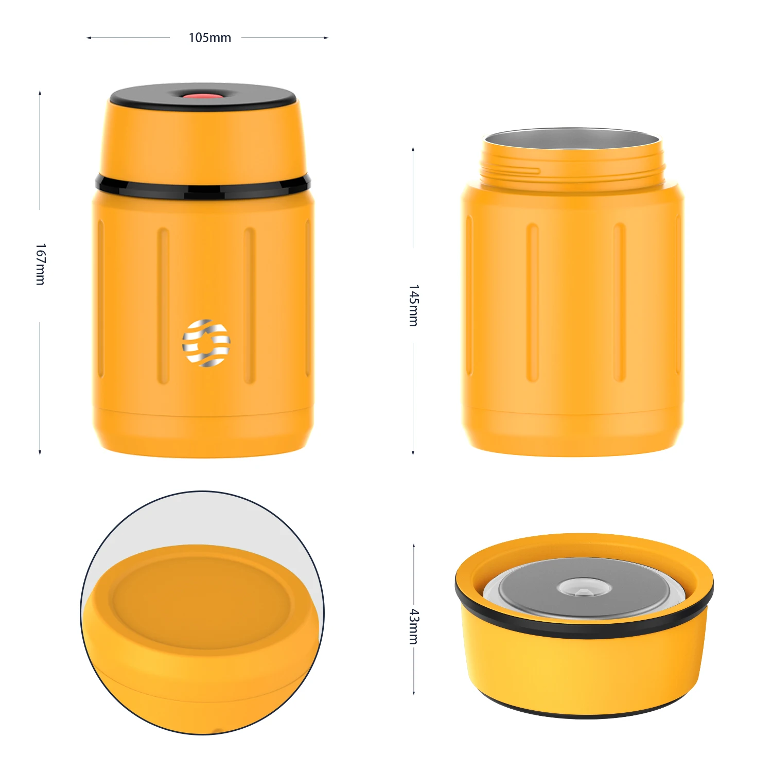 FEIJIAN Food Thermos Vacuum Lunch Box 316 Stainless Steel  Lunch Container 750ML Free Spoon thumbnail 5