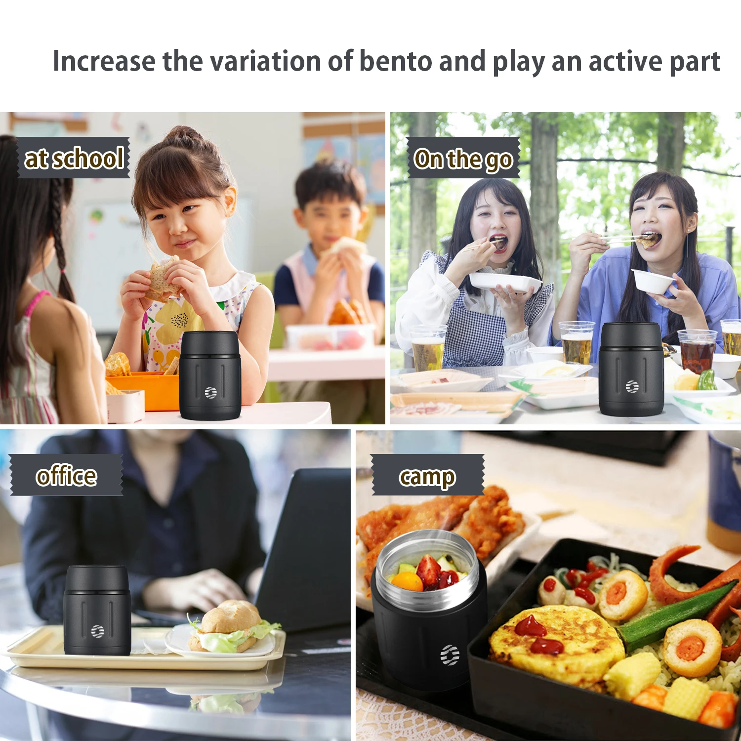FEIJIAN Food Thermos Vacuum Lunch Box 316 Stainless Steel  Lunch Container 750ML Free Spoon thumbnail 6