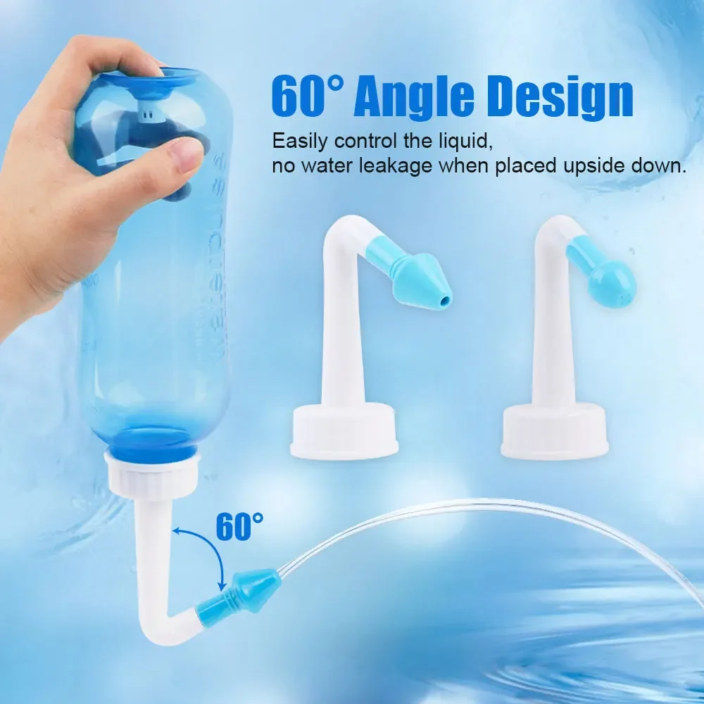Nasal Wash Cleaner Spray Nasal Irrigator Neti Pot Rinse Nose Cleaner Avoid Sinusitis Rhinitis Treatment Health Care 300/500ML thumbnail 3