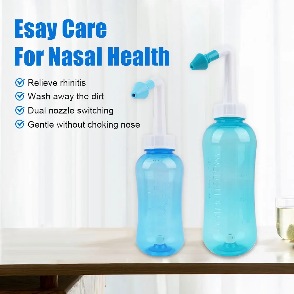 Nasal Wash Cleaner Spray Nasal Irrigator Neti Pot Rinse Nose Cleaner Avoid Sinusitis Rhinitis Treatment Health Care 300/500ML thumbnail 2