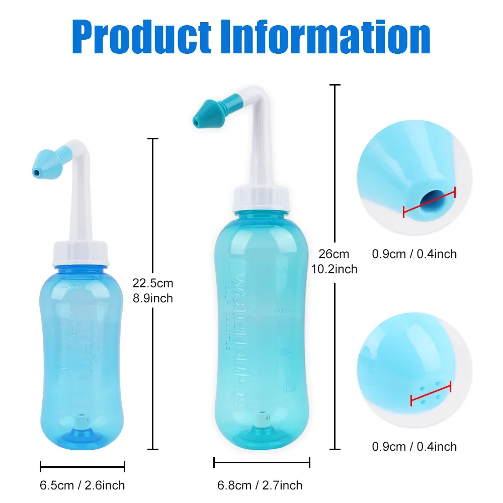 Nasal Wash Cleaner Spray Nasal Irrigator Neti Pot Rinse Nose Cleaner Avoid Sinusitis Rhinitis Treatment Health Care 300/500ML thumbnail 5