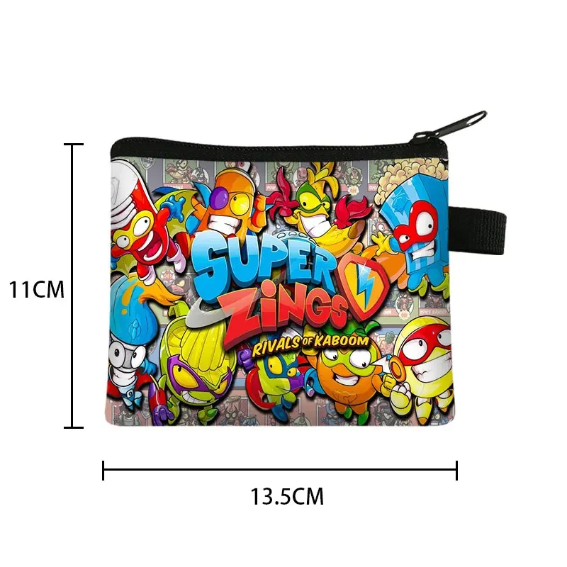Super Zings Cartoon Print Coin Purse Casual Travel Coin Bag Woman Shopping Portable Fashion Wallet Girl Gift thumbnail 4