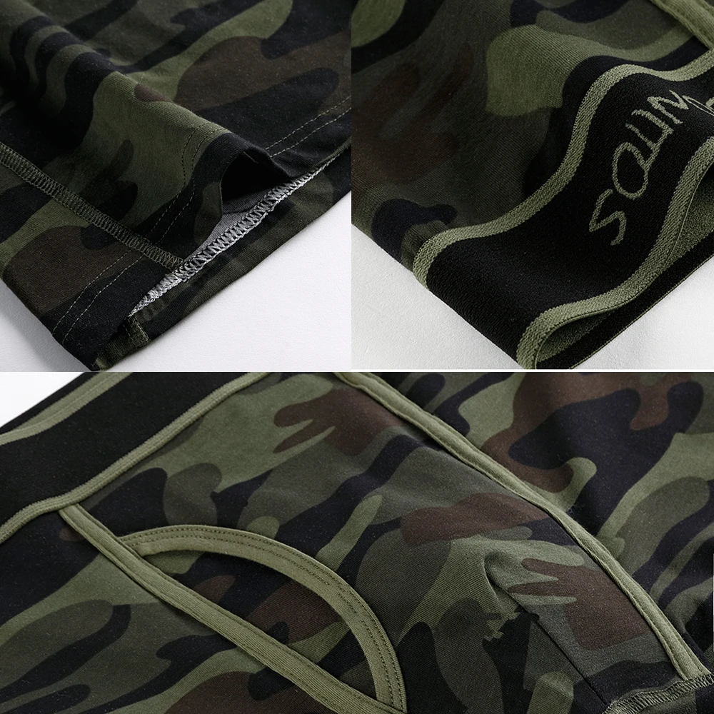 Front Opening Long Men's Panties Cotton Boxers For Man Underwear Breathable Boxershorts Male Sexy Print Underpants thumbnail 5