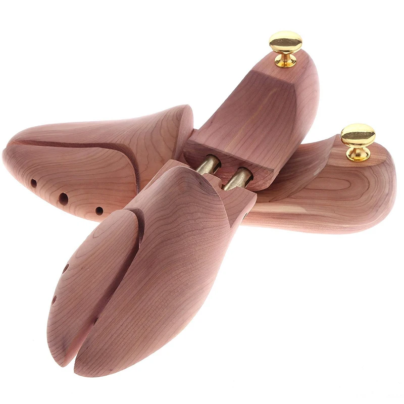 Twin Tube Red Cedar Wood Adjustable Shoe Shaper Men's Shoe Tree thumbnail 2