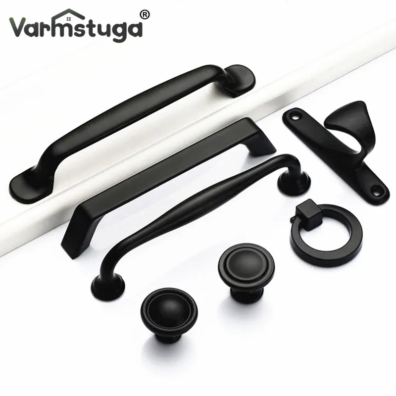 Black Handles for Furniture Cabinet Knobs and Handles Kitchen Handles Drawer Knobs Cabinet Pulls Cupboard Handles Knobs thumbnail 2