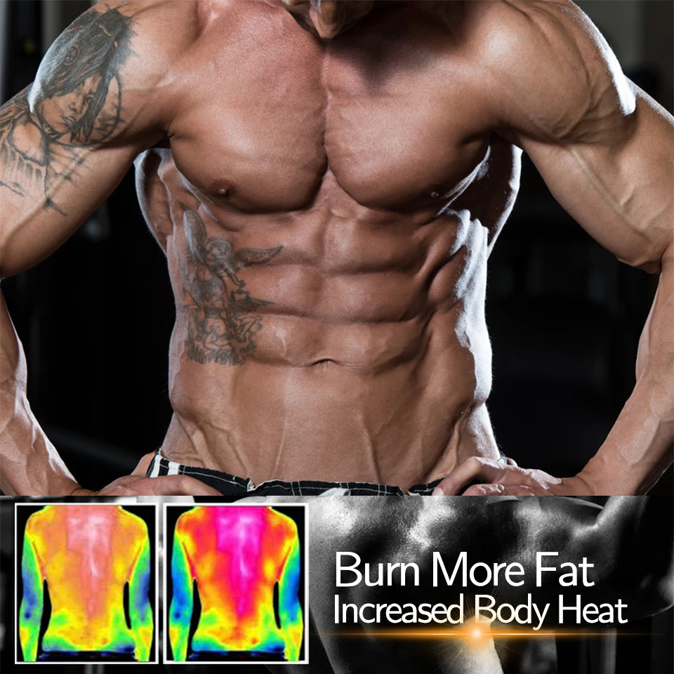 Men Body Shaper Waist Trainer Sauna Suit Sweat Vest Slimming Underwear Weight Loss Shirt Fat Burner Workout Tank Tops Shapewear thumbnail 5