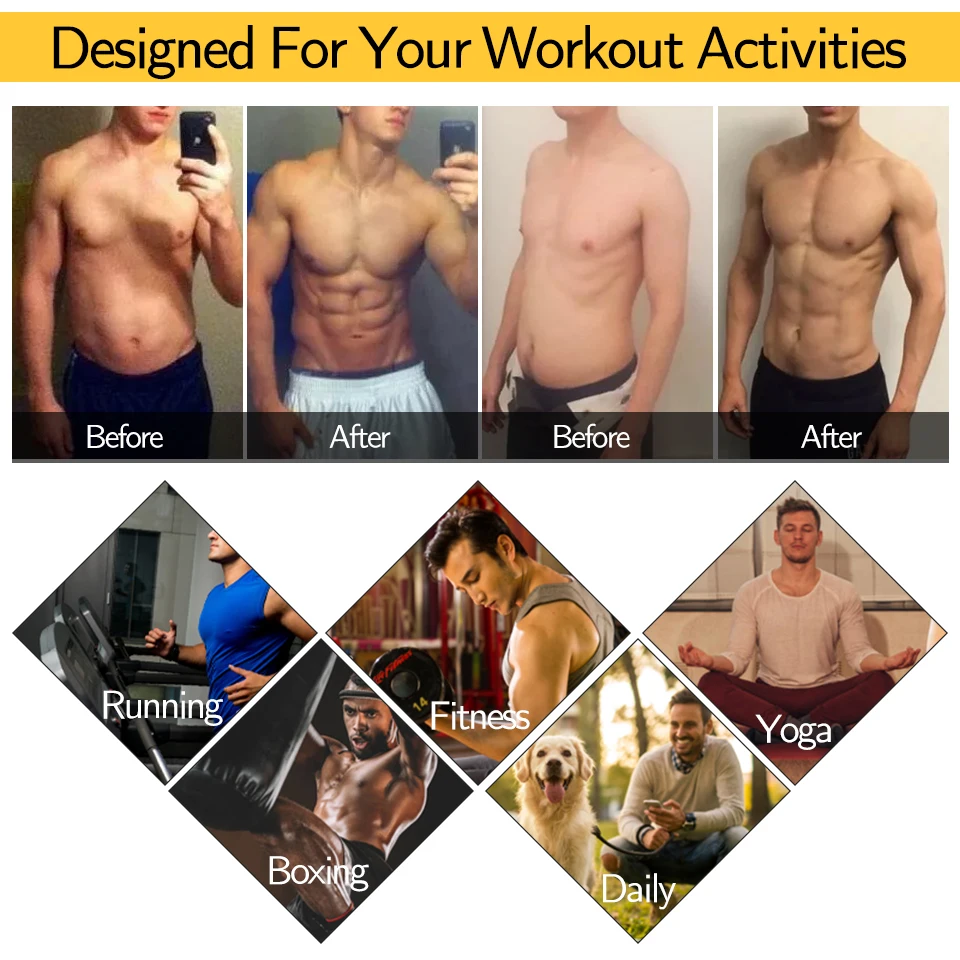 Men Body Shaper Waist Trainer Sauna Suit Sweat Vest Slimming Underwear Weight Loss Shirt Fat Burner Workout Tank Tops Shapewear thumbnail 6