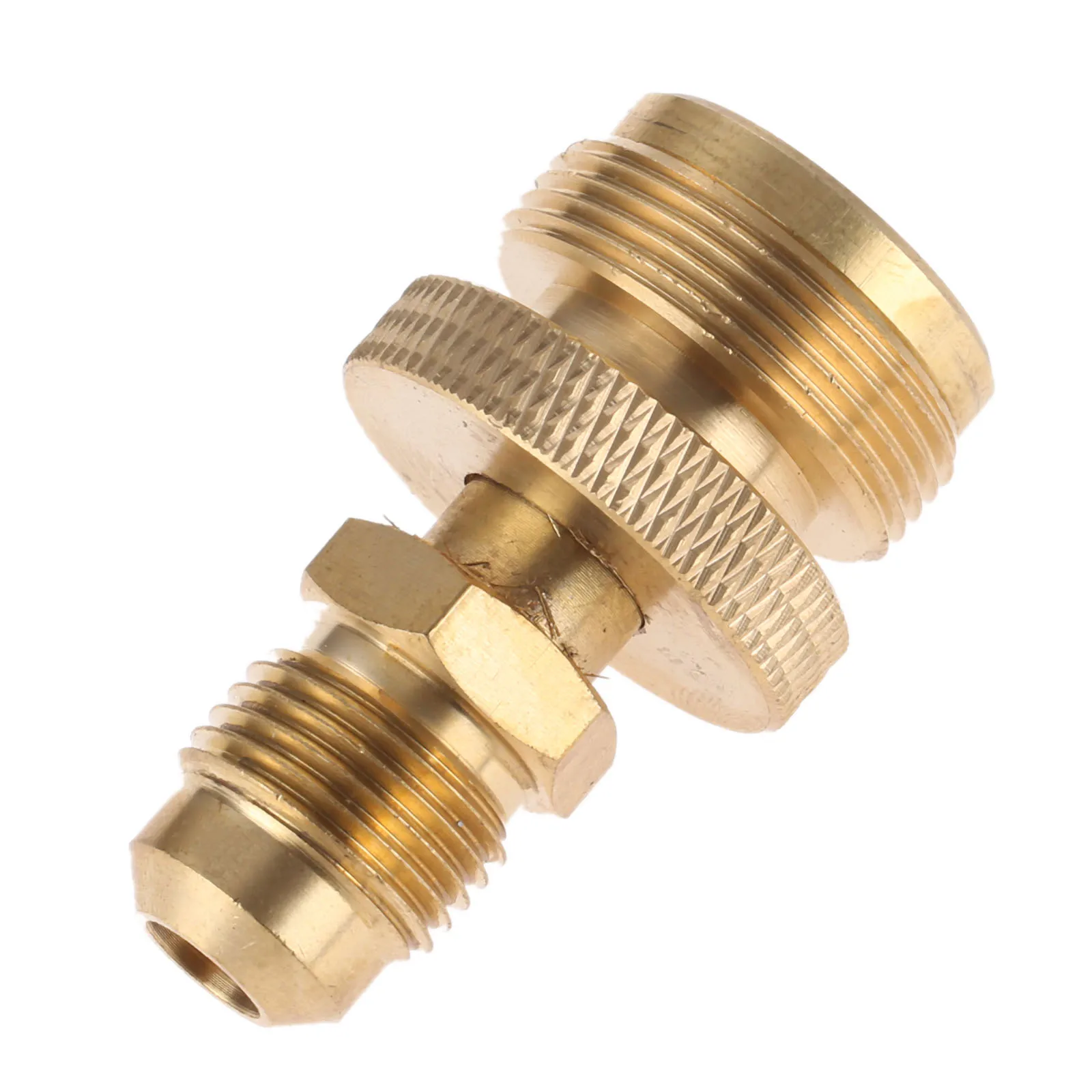 Solid Brass 1lb Propane Tank Cansiter Regulator Adapter Connection Convert to 3/8 Male Flare Portable Camping Grill Stove Parts thumbnail 5