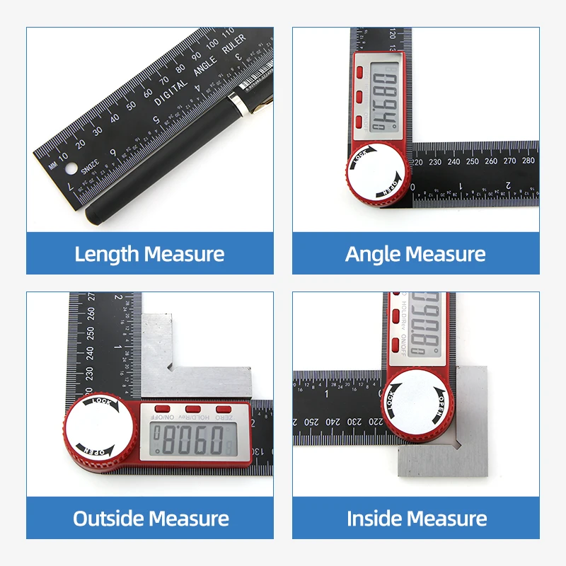 Goniometer Electronic Protractor Digital Gauge Angle Measurement Tool Multi Angle Ruler Woodworking Tools Meter Angle Finder 360 thumbnail 2