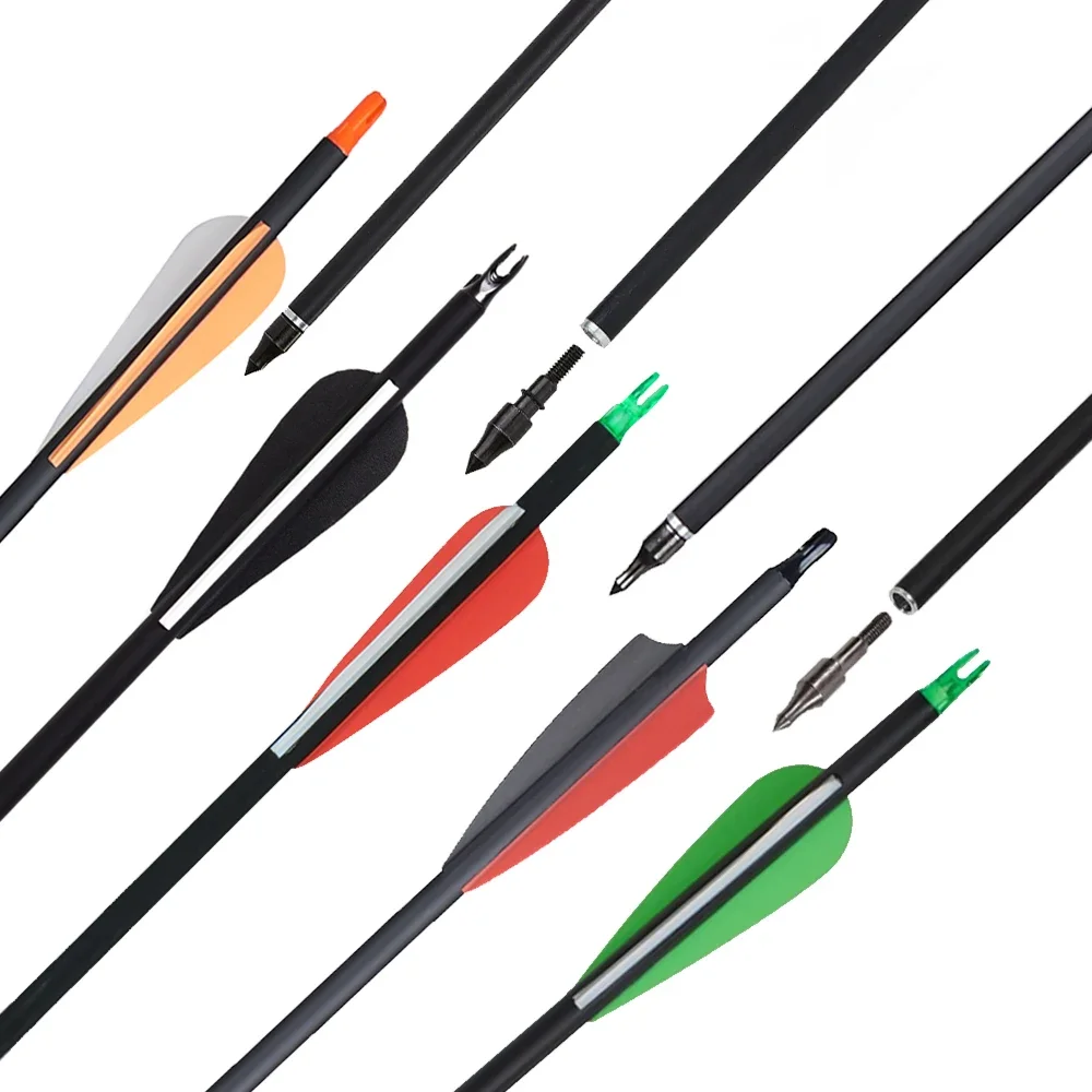 Carbon Arrows Archery Arrows for Hunting 31.5 inch MIxed Carbon Arrows for Outdoor Shooting Sports thumbnail 6