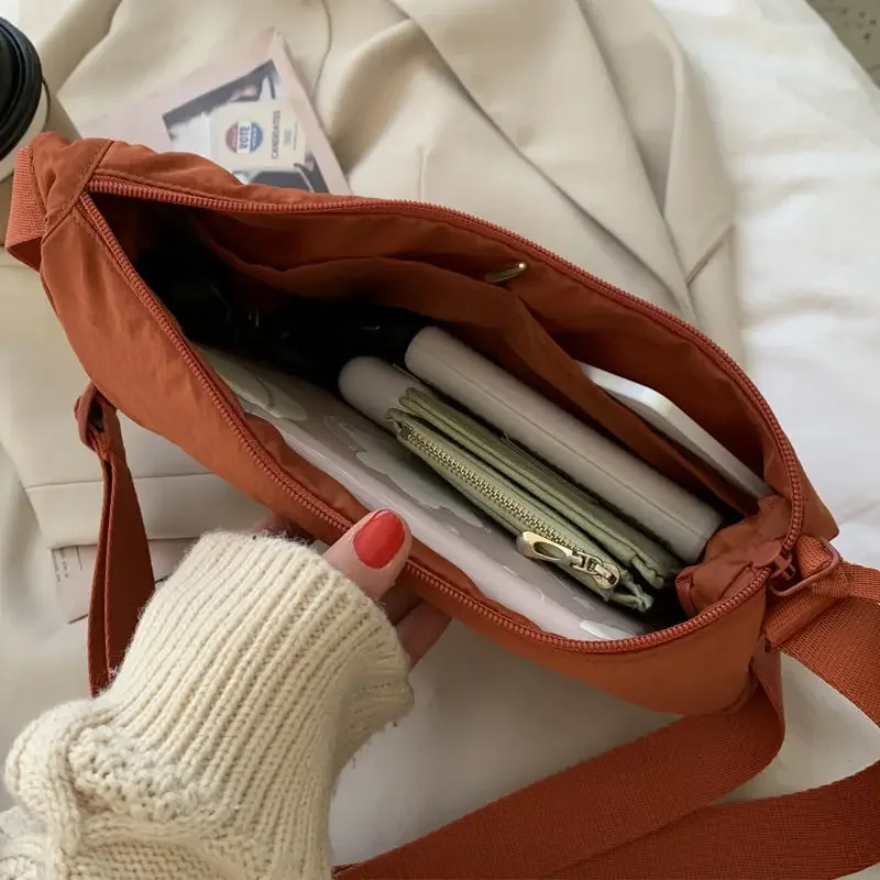 Simple Design Women's Messenger Bag Fashion Ladies Nylon Hobos Small Shoulder Bags Vintage Female Girls Purse Cloth Handbags thumbnail 6