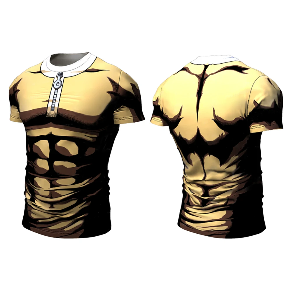 Compression Shirt Workout Training Fitness Men Cosplay Rashgard Plus Size Bodybuilding T shirt 3D Printed Sports Tops For Male thumbnail 3