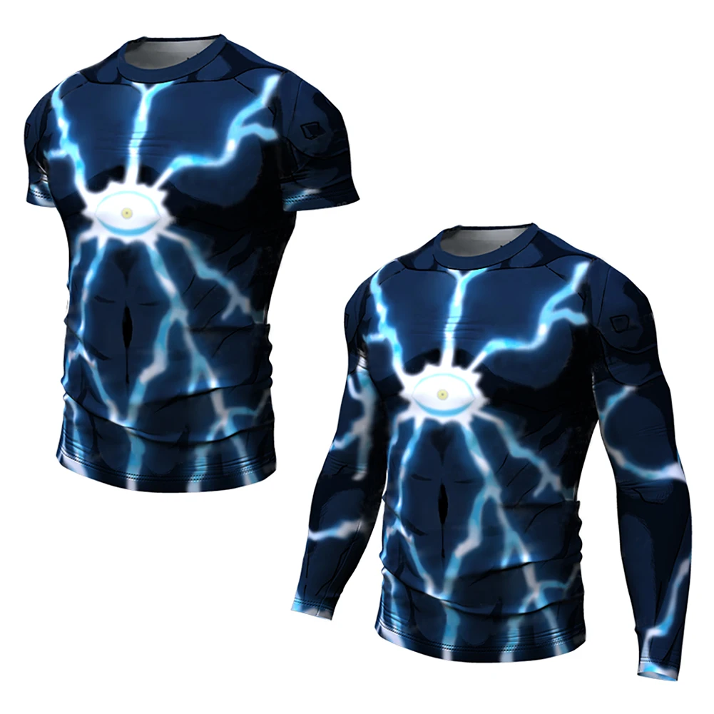 Compression Shirt Workout Training Fitness Men Cosplay Rashgard Plus Size Bodybuilding T shirt 3D Printed Sports Tops For Male thumbnail 2
