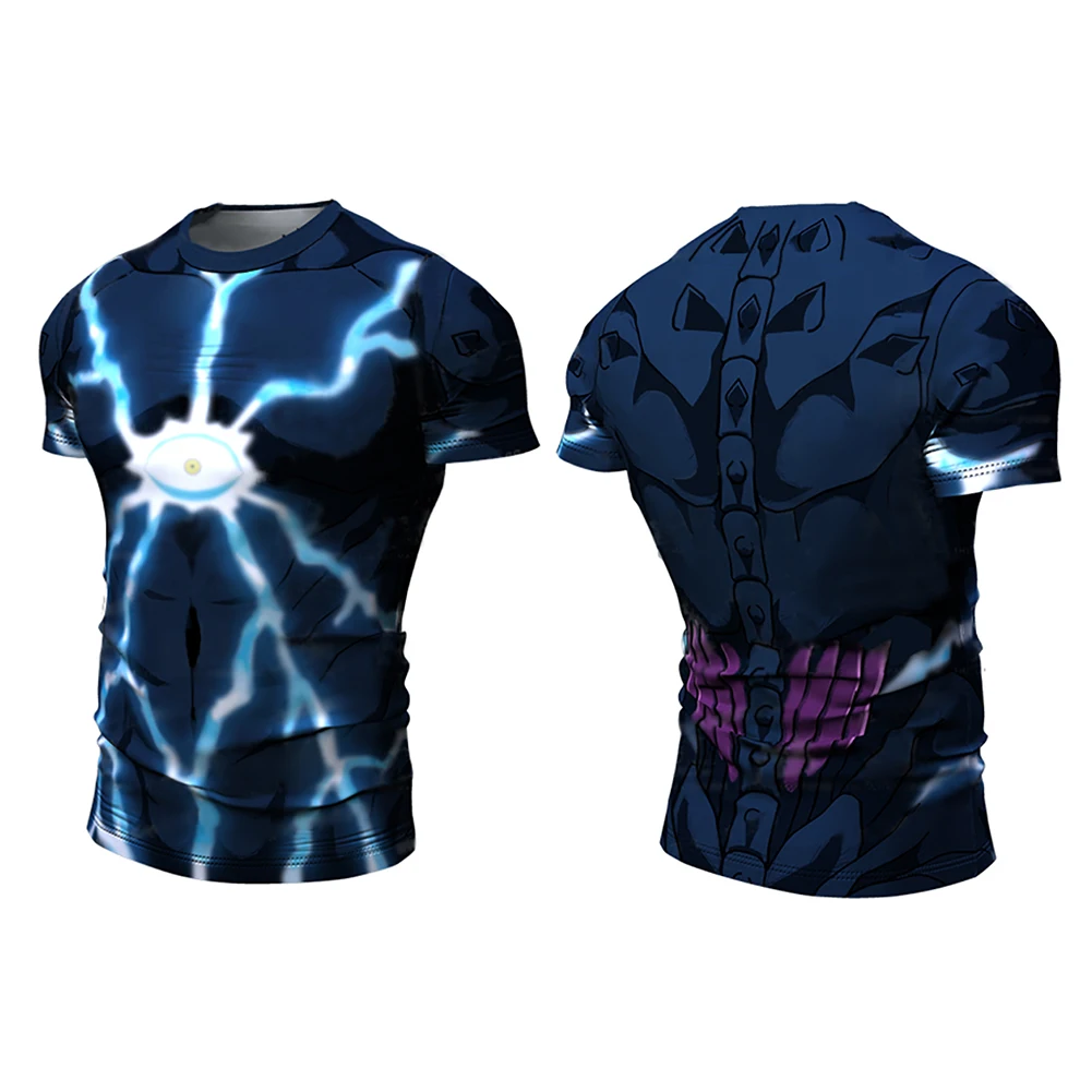 Compression Shirt Workout Training Fitness Men Cosplay Rashgard Plus Size Bodybuilding T shirt 3D Printed Sports Tops For Male thumbnail 4