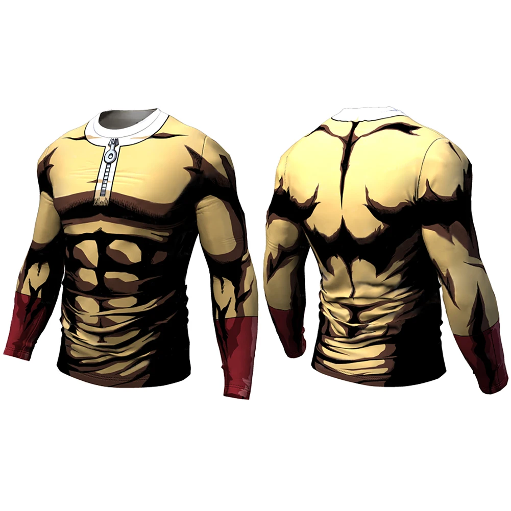 Compression Shirt Workout Training Fitness Men Cosplay Rashgard Plus Size Bodybuilding T shirt 3D Printed Sports Tops For Male thumbnail 5