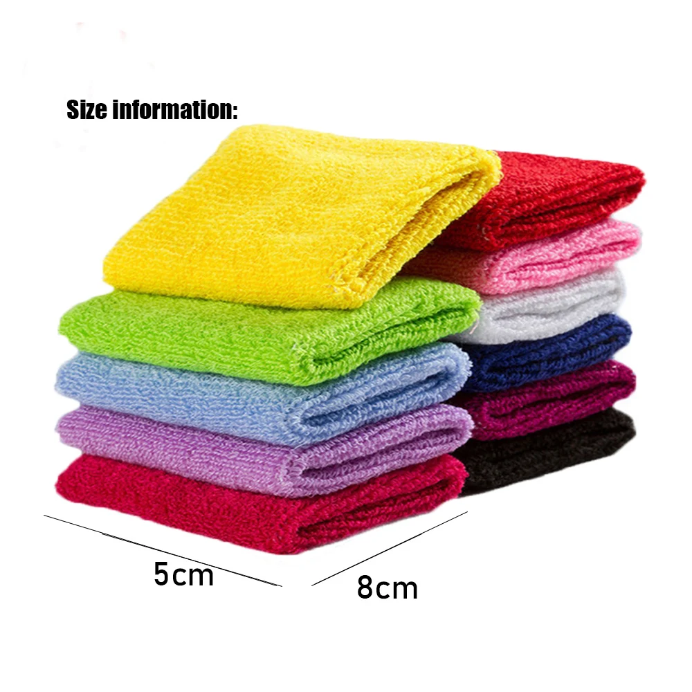 1PC Colorful Sport Sweatband Wristbands Cotton Fiber Sweat Wrist Guards Teenagers Tennis Hand Band Volleyball Sports Accessories thumbnail 6