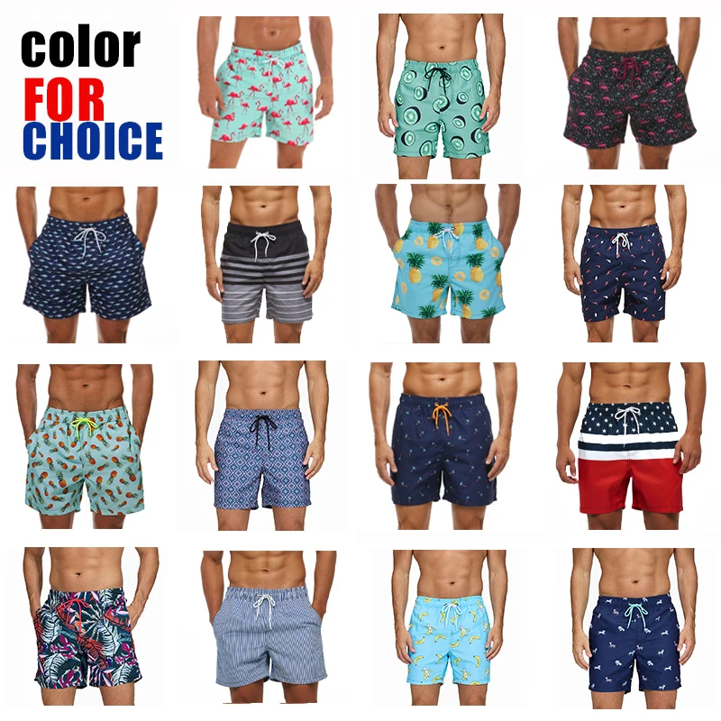 Escatch Brand Summer Mens Shorts Fashion Polyester Quick Dry Board Shorts Male Sport Gym Swimsuit Surf Swim Trunks For Man thumbnail 5