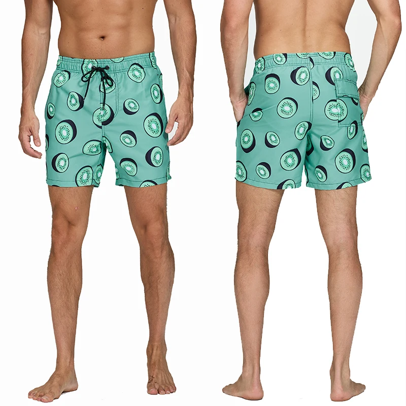 Escatch Brand Summer Mens Shorts Fashion Polyester Quick Dry Board Shorts Male Sport Gym Swimsuit Surf Swim Trunks For Man thumbnail 4