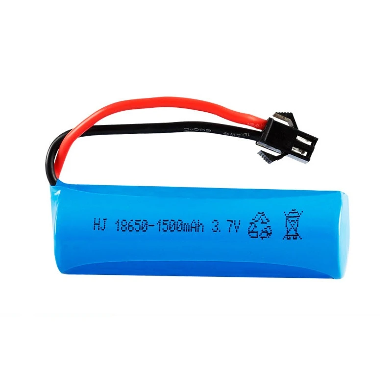 3.7V 1500mAh 18650 Li-ion Battery + charger for Q85 Q70 RC helicopter Airplanes car Boat Gun Toy Parts 3.7v battery SM plug thumbnail 5