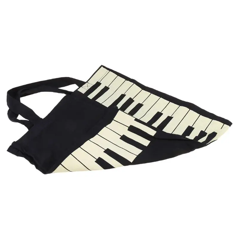 Hot Fashion Black Piano Keys Music Handbag Tote Bag Shopping Bag Handbag thumbnail 3