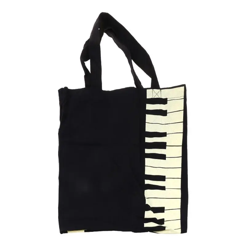 Hot Fashion Black Piano Keys Music Handbag Tote Bag Shopping Bag Handbag thumbnail 2