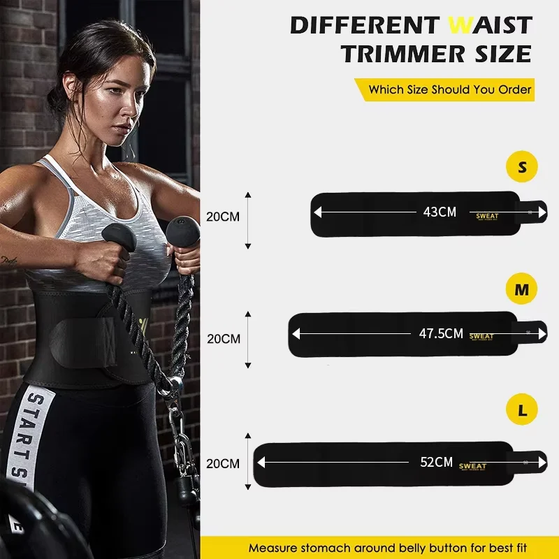 Waist Trimmer for Women Men Sweat Band Waist Trainer Corset Stomach Wraps for Weight Loss Neoprene Body Shaper Belt Shapewear thumbnail 4