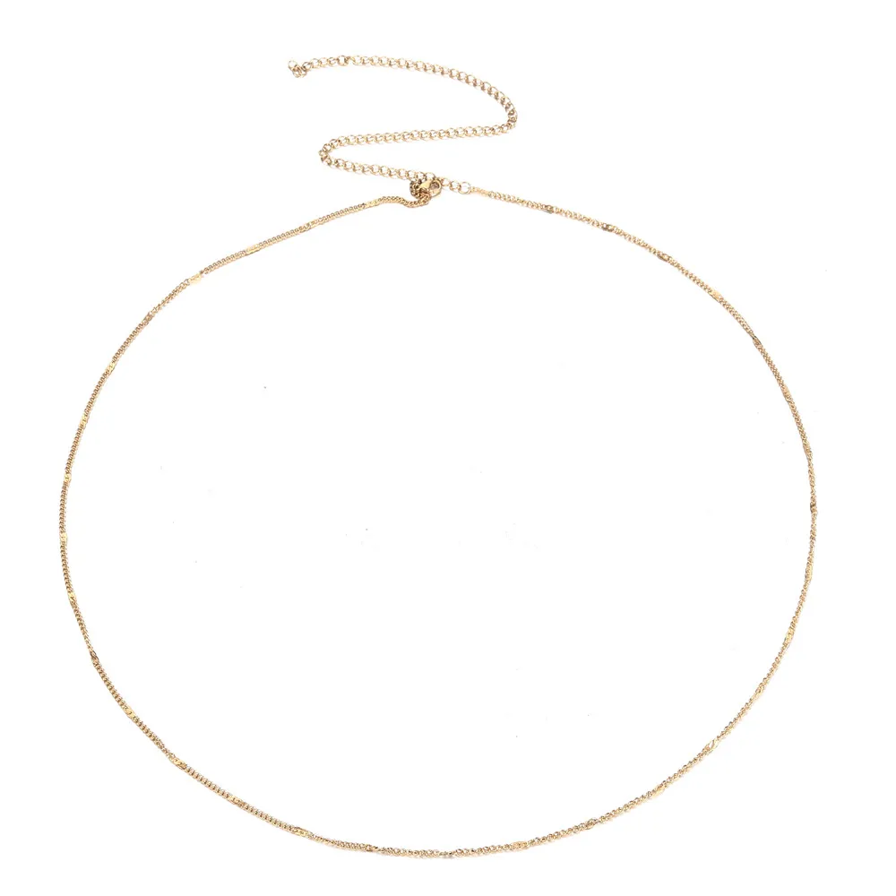 MinaMaMa Stainless Steel Beach Bikini Waist Chain Belly Body Chain For Women Fashion Minimalist Sexy Body Jewelry thumbnail 4