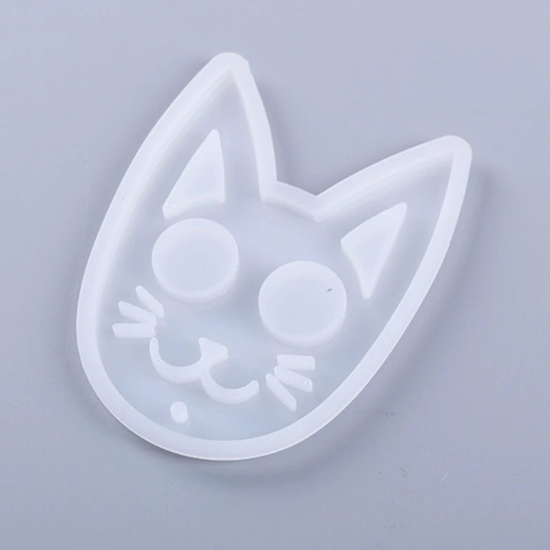 Super Glossy Self-defense Cat Keychain Crystal Epoxy Resin Mold Pendant Silicone Mould DIY Crafts Jewelry Necklace Making Tool thumbnail 4