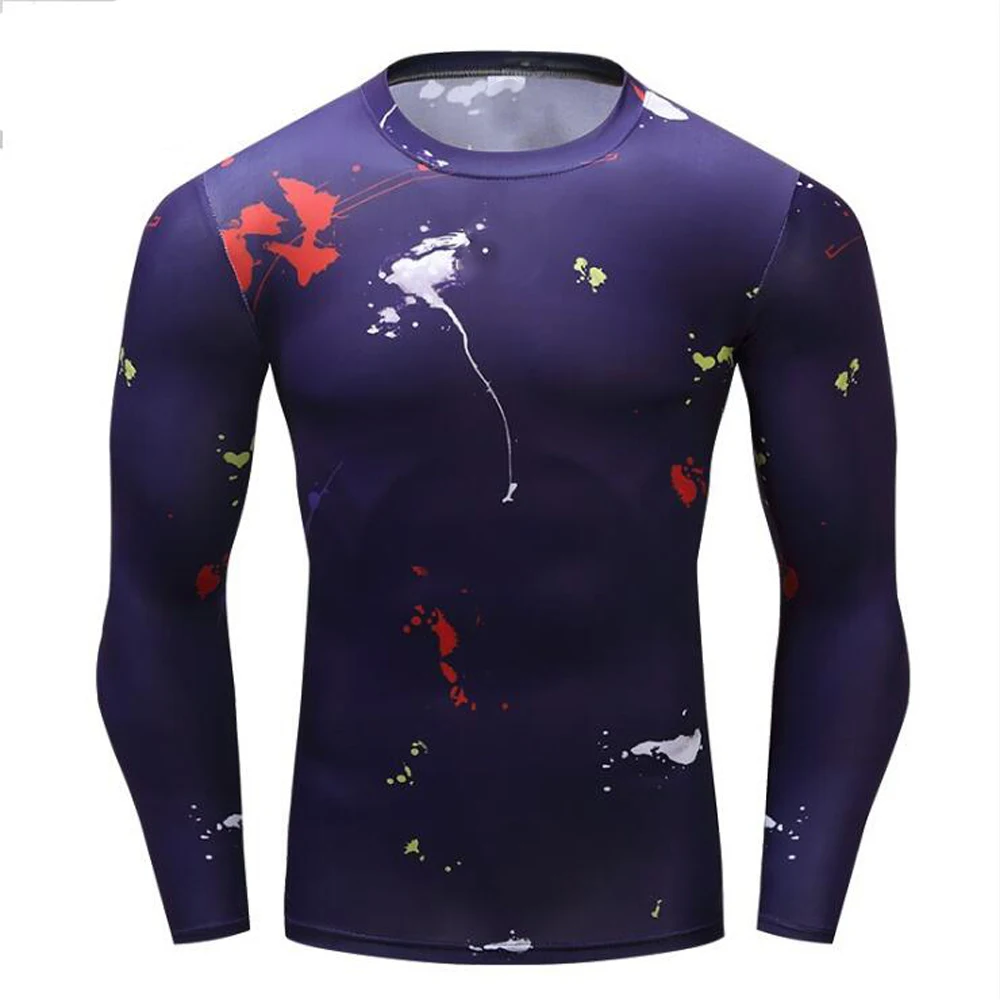 Long Sleeve Compression Shirt Men Quick Dry Gym T Shirt Fitness Sport Shirt Male Rashgard Gym Workout Traning Tights For Men thumbnail 4