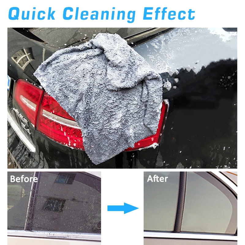 3/5/10pcs Car Wash Microfiber Towel Cleaning Drying Car Polishing Cloth Soft Edgeless Car Detailing Waxing Towel 40X40CM 350GSM thumbnail 3