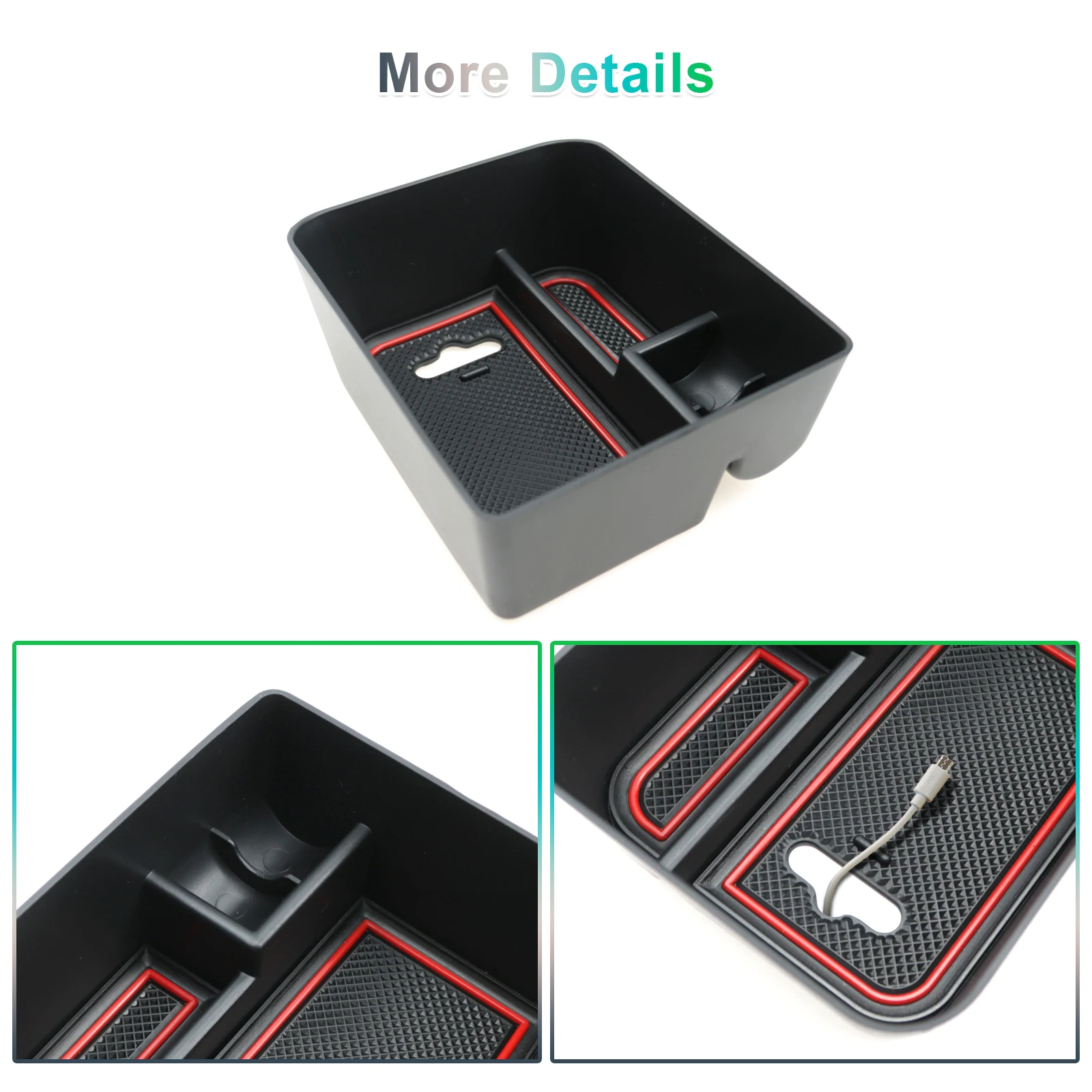 RUIYA Car Armrest Box Storage for Seat Ibiza Typ 6F / Arona SUV 2020-2025 Central Control Container Auto Seat Arona Accessories thumbnail 5