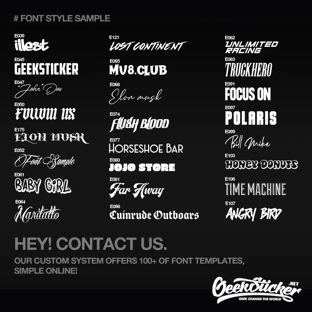 12-40cm Custom Text Decal Sticker Your Name Slogan Company Name Number For Car Motorcycle Bike Boat Shop Window Waterproof OEM thumbnail 2