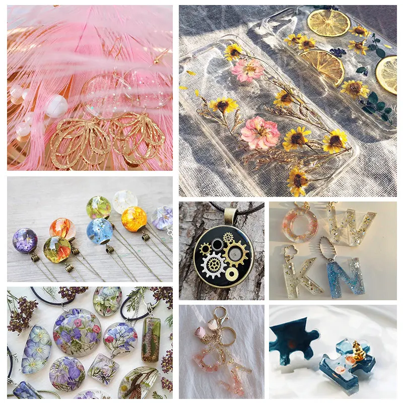Transparent Epoxy Resin Casting Molds Kit Silicone Mold With Epoxy Glue For Earring Keychain Jewelry Making DIY Moule Silicone thumbnail 5