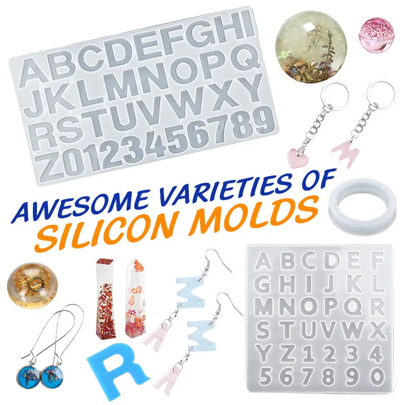Transparent Epoxy Resin Casting Molds Kit Silicone Mold With Epoxy Glue For Earring Keychain Jewelry Making DIY Moule Silicone thumbnail 6