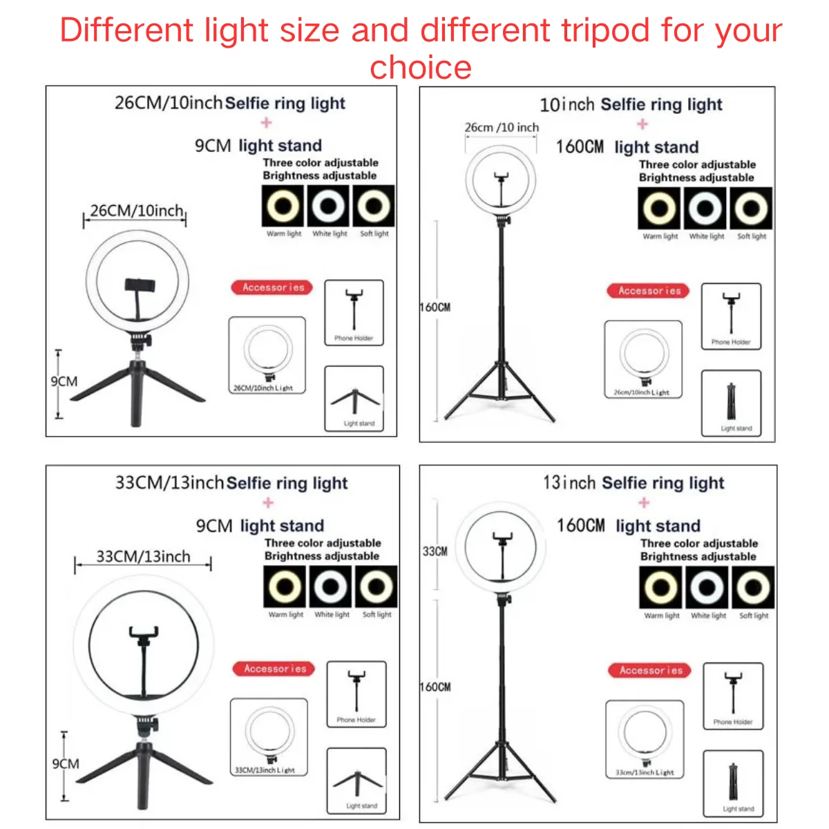 Youtube Shooting Vlog Selfie Circular Photo Ring Light Led Photographic Video Camera Lamp Studio Lighting Phone Holder thumbnail 2