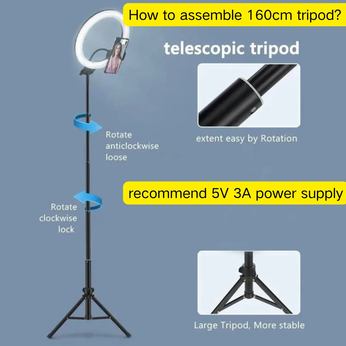Youtube Shooting Vlog Selfie Circular Photo Ring Light Led Photographic Video Camera Lamp Studio Lighting Phone Holder thumbnail 3
