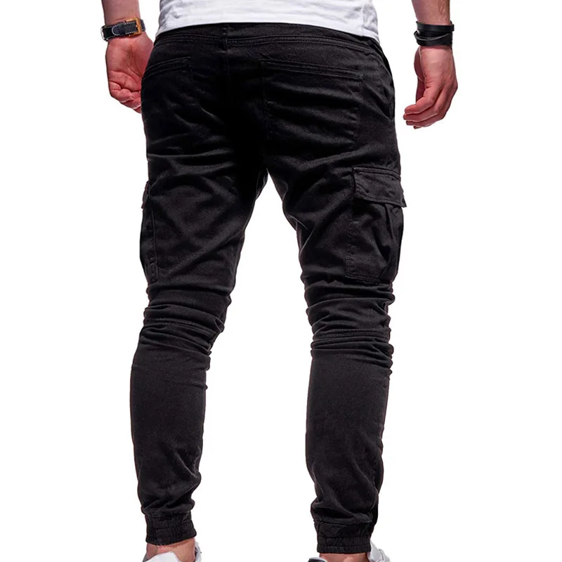 Men's Pants Multi-Pockets Joggers Men Sweatpants 2025 New Casual Solid Cargo Pants Men Oversize Streetwear Pants Men Trousers thumbnail 4