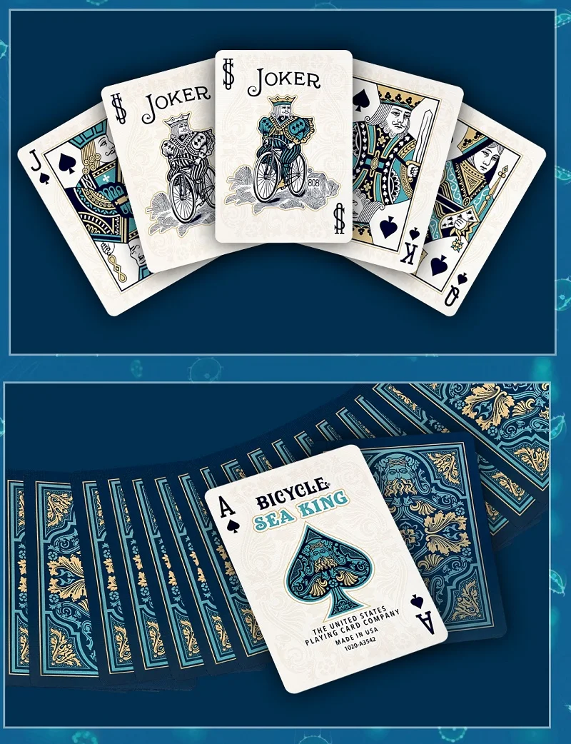 Bicycle Sea King Playing Cards USPCC Collectable Deck Poker Size Card Games Magic Trick Props for Magician thumbnail 4